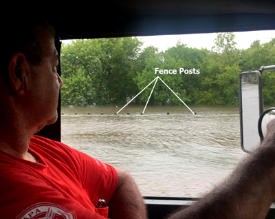 High water deliveries of food to first responders
